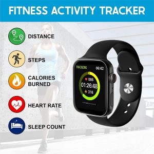 Q-Claw Smart Watch with Heart Rate Monitor, Blood Pressure, Waterproof Fitness Activity Trackers, Men Women Tough Screen Fitness Device for Android, iOS Phone