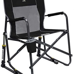 GCI Outdoor Freestyle Rocker Black Portable Foldable Rocking Lawn Chair