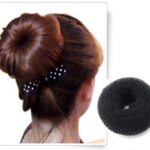 Accessotech Black Medium Hair Bun Donut Ring Shaper Styler Maker Hairdressing Accessory