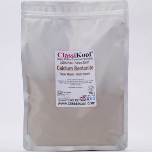 Classikool 500g Fullers Earth Calcium Bentonite Clay Powder for Skin Care