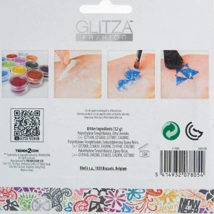 Knorrtoys GL7995 Glitza Fashion Set 12 x Glitter Powder Compact – Assorted Colours (Pack of 12)