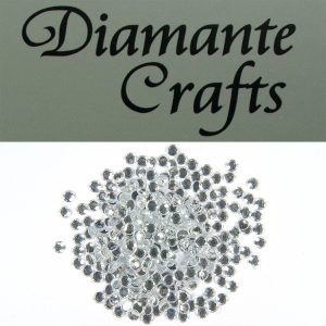 300 x 4mm Clear Round Diamante Loose Flat Back Rhinestone Gems created exclusively for Diamante Crafts
