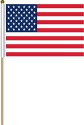 USA UNITED STATES 12 X 18 INCH STICK FLAG WITH 2 FOOT POLE … NEW