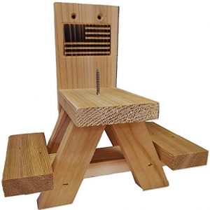 Wildlife WoodCrafts Picnic Table Feeder- Made in USA! Strongest Design, Better Seat Height!