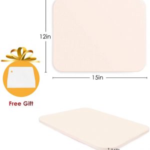 IVOWRURFE Pizza Stone,15″x12″ Heavy Duty Ceramic Baking Stone for Oven and Grill, Durable BBQ Pizza Pan, Pizza Grilling Stone, Perfect Baking Accessories for Pizza, Bread, Pies and More