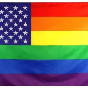 FLAGLINK American Gay Pride Flag 3x5Fts – LGBT USA Rainbow Banner