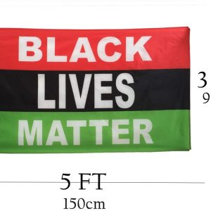 TOPFLAGS Black Lives Matter Afro Flag 3×5 ft Outdoor Pan African Red Black Green Flags Banner with Grommets