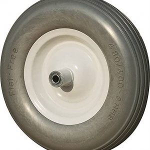 Rocky Mountain Goods Flat Free Wheelbarrow Wheel 16″ – 500 lbs. Load Rating – for 6 & 8 Cubic ft. wheelbarrows Including Jackson, True Temper, Ames, Ace – 5/8″ axle