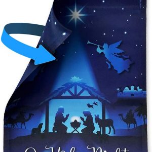 Nativity Garden Flag for Christmas – Double Sided Printing – 12.5 X 18 Inches – Christian Catholic Outdoor Religious Flags for House Or Yard – Joseph Mary and Jesus Christ in Manger Scene