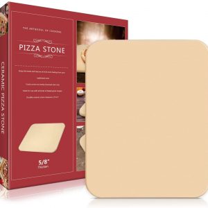irradight Pizza Stone, Durable Pizza Grilling Stone, None Smelling Pizza Pan Perfect for Oven and Grills, Shock Resistant, 15×12 Inch Rectangular Baking Stone