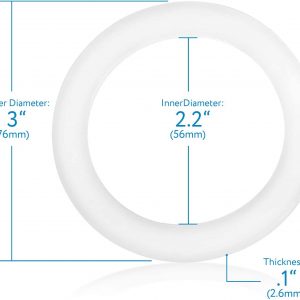 Impresa Products 4 Pack Spa Hot Tub Pump Heater Union Gasket/O-Ring – 2.2” ID 3” OD” Flat Gasket Works on Variety of Spas