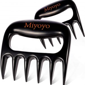 Miyoyo Meat Claws, Best Meat Shredder Claws Heavy Duty Pulled Pork Shredder Claws Non Slip Handle Kitchen Meat Shredding Forks to Shred Meat Easily, for Barbecue, Smoker, Grill – Black
