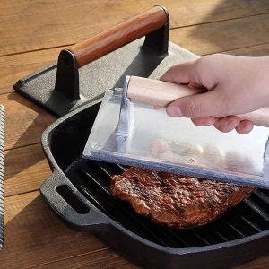 kovalenthor Iron Steak Weight Bacon Press Grill Press Suitable for Grill Griddle (1)