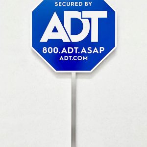 Authentic ADT Yard Sign with Aluminum Post 27″