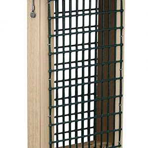 Kettle Moraine Cedar Double Suet Cake Tail Prop Suet Bird Feeder with Hanging Cable