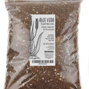 Aloe Vera Soil Blend, Hand Blended Aloe Vera and Succulent Soil Mix, Re-Pots 3-4 Small Plants or 1-2 Medium Plants, All Natural (2qts)