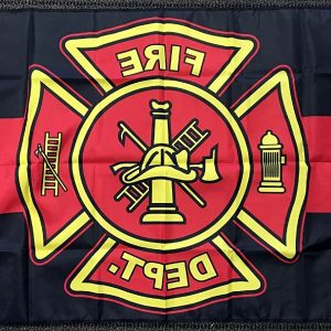 3×5 Red and Black Fire Department Polyester Flag Firefighter Outdoor Banner New