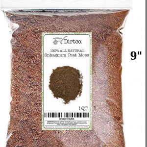 Natural Sphagnum Peat Moss, 1qt Size Bag, Gardening Soil Amendment and Carnivorous Plant Soil Media
