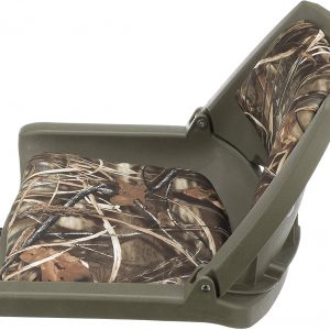 Attwood 98391GNMX Padded Boat Seat, Camouflage, Molded Plastic Frame, 20 Inches W x 17 Inches D x 12 Inches H