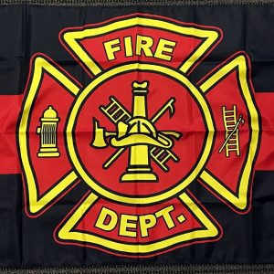 3×5 Red and Black Fire Department Polyester Flag Firefighter Outdoor Banner New
