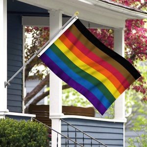 Philly Rainbow 3×5 Foot LGBTQ+ Pride Flag – Bold Vibrant Colors, UV Resistant, Golden Brass Grommets, Durable 100 Denier Polyester, Mighty-Locked Stitching – Perfect for Indoor or Outdoor Flying!
