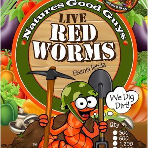 NaturesGoodGuys Live Redworms Composting Red Worms – 1,200 Red Wigglers