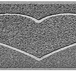 HEART Embossed Shape Door Mat Dirt-Trapper Jet-Washable Doormat【Use Indoor or Sheltered Outdoor 】 (60x40cm/23.6×15.7inches, Small) GREY