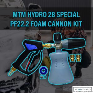 MTM Hydro 28 Special PF22.2 Foam Cannon Kit, Pressure Washer Car Wash Sprayer Gun, High Pressure Foam Power Washer Attachment, Foam Lance for Boat, Roof, Car Washing, Adjustable Nozzle